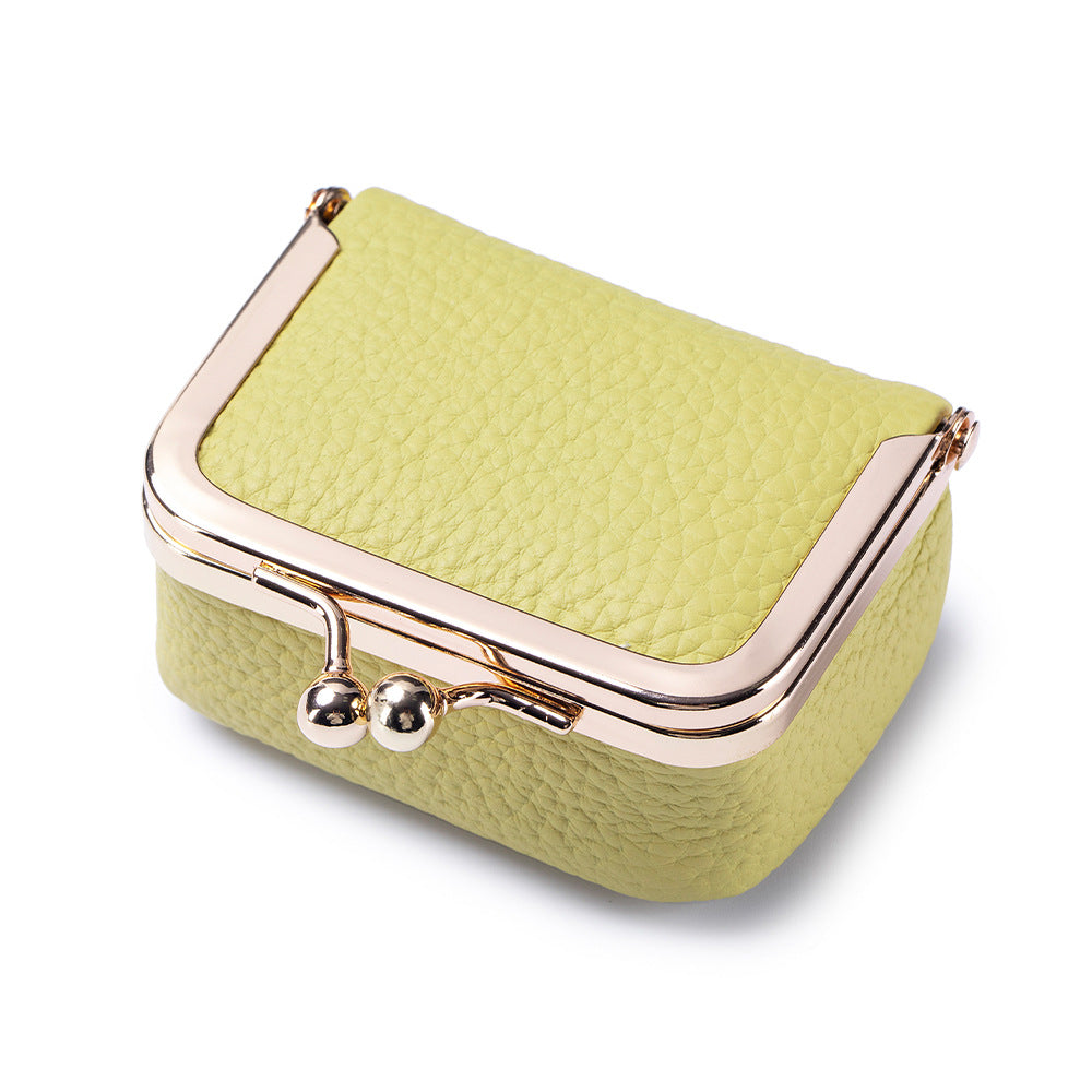 Genuine leather jewelry bag and coin purse