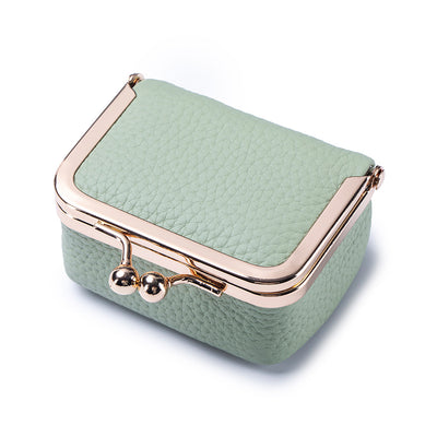 Genuine leather jewelry bag and coin purse