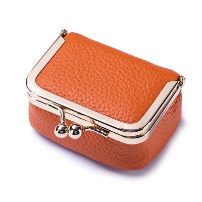 Genuine leather jewelry bag and coin purse