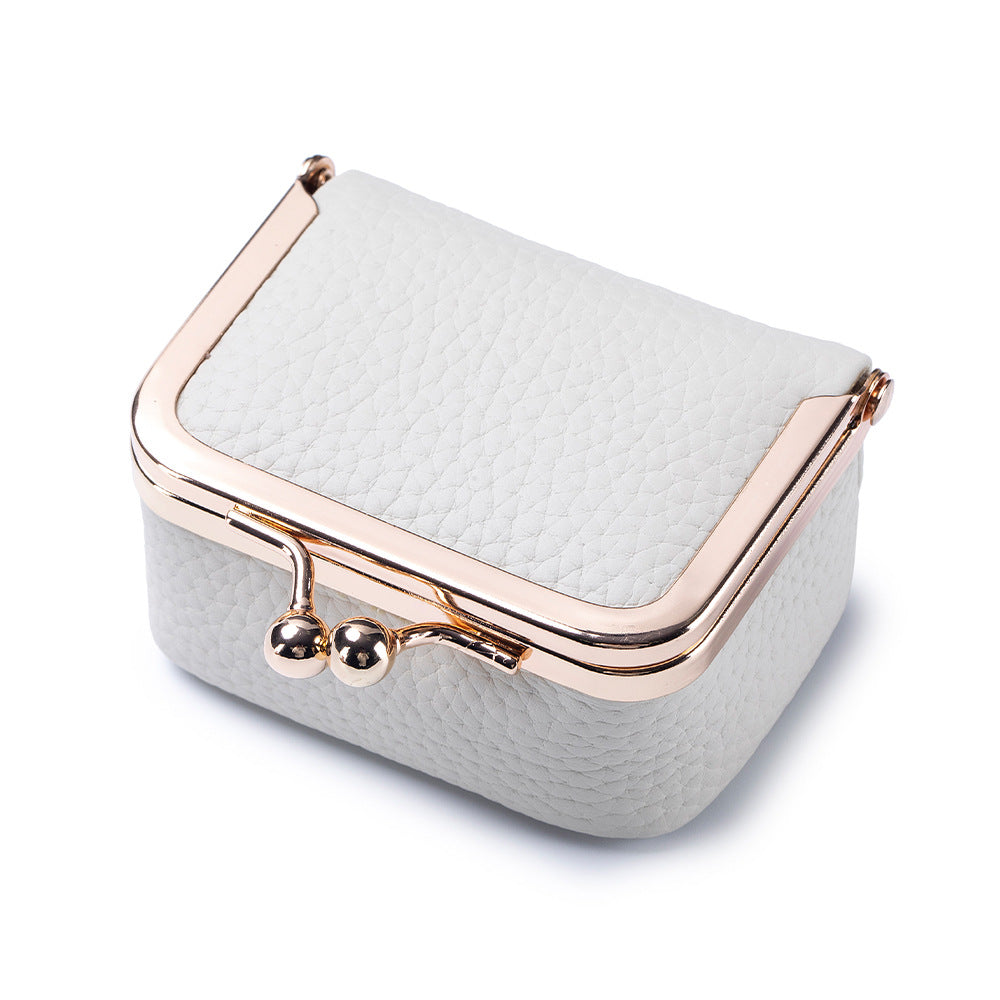 Genuine leather jewelry bag and coin purse