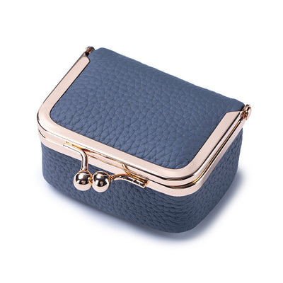 Genuine leather jewelry bag and coin purse